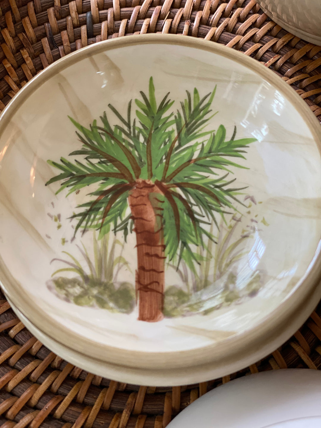 SMALL PALM TREE DISHES(4)