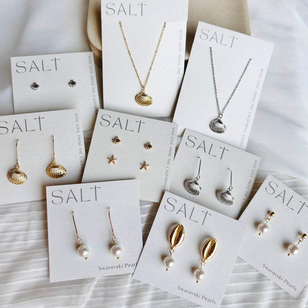 Gold Scallop Seashell Necklace