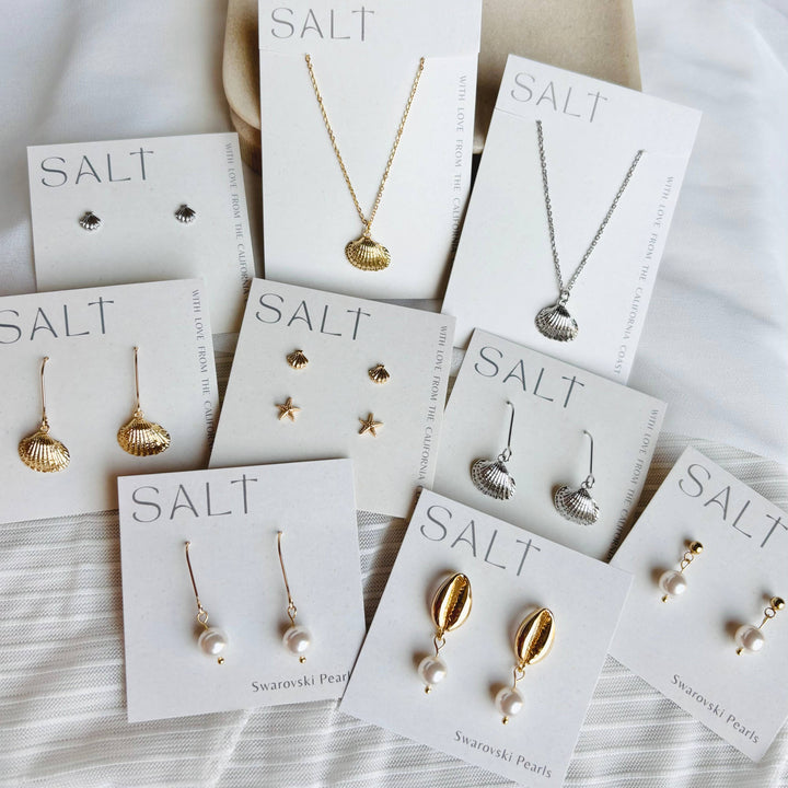 Gold Scallop Seashell Necklace