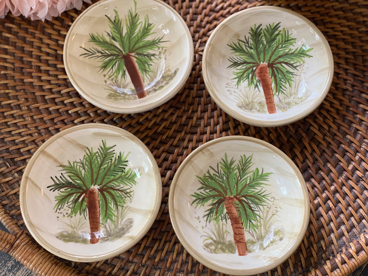 SMALL PALM TREE DISHES(4)