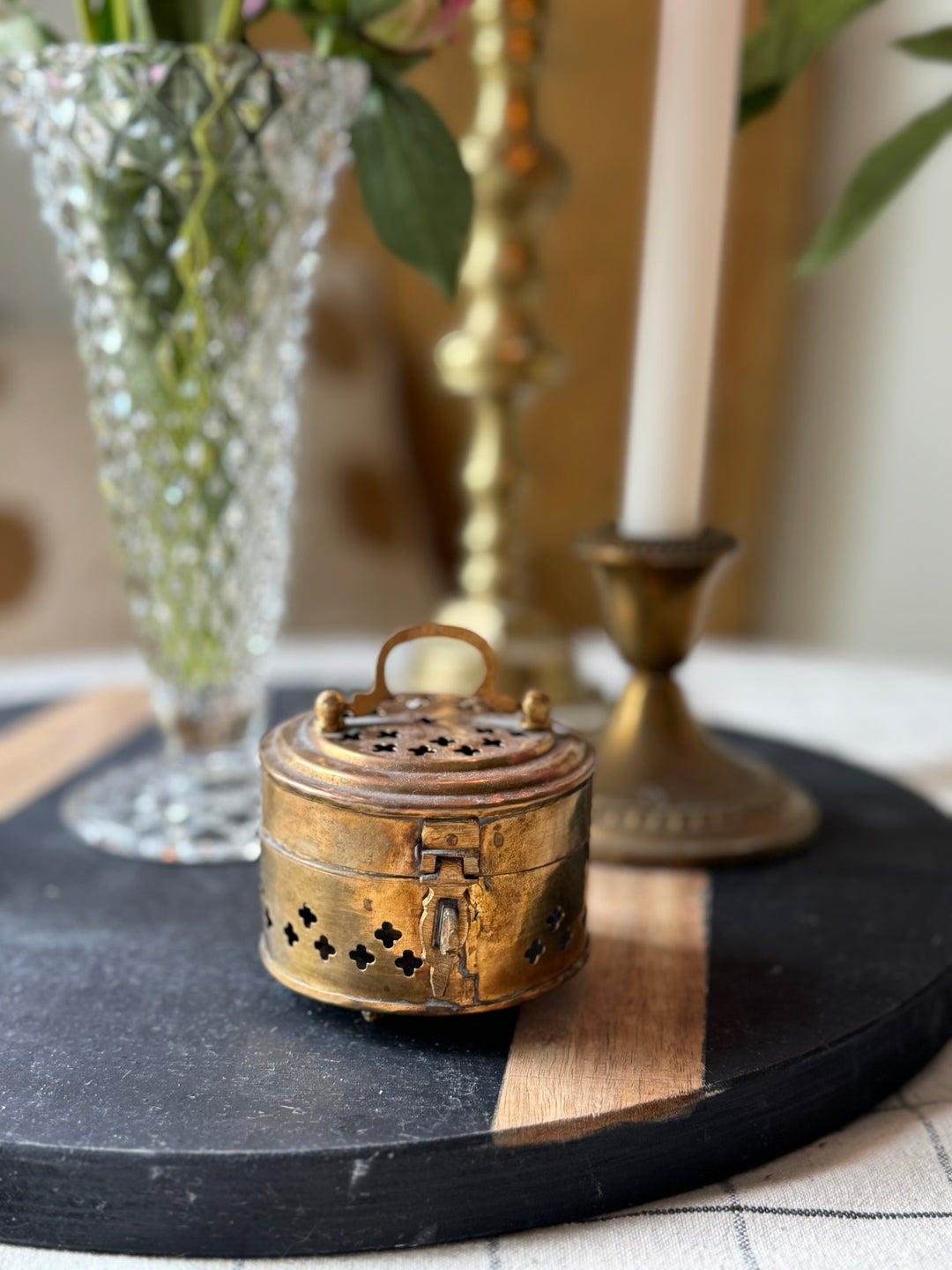 SMALL BRASS TRINKET BOX