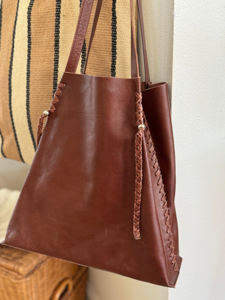 LARGE LEATHER Anthropologie TOTE