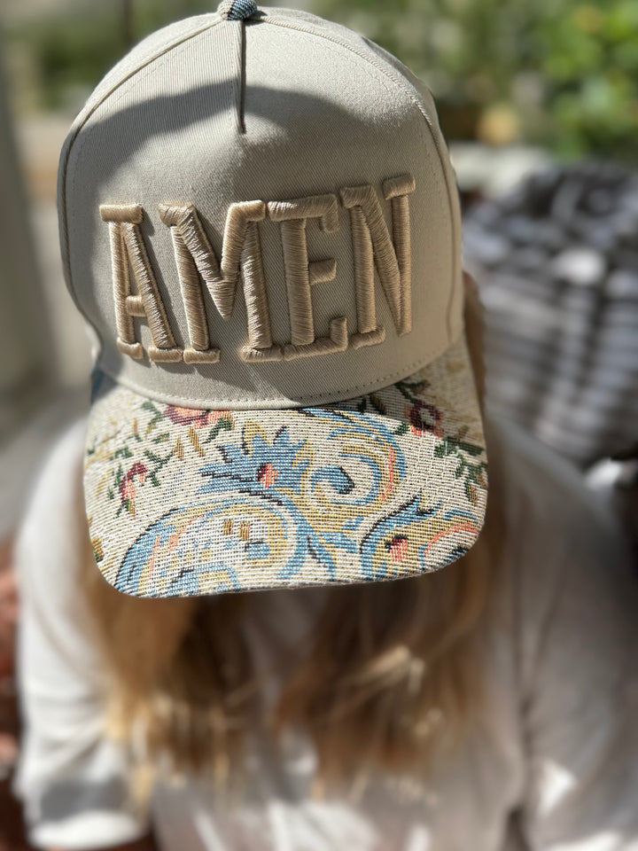 AMEN Puff Embroidered Hat