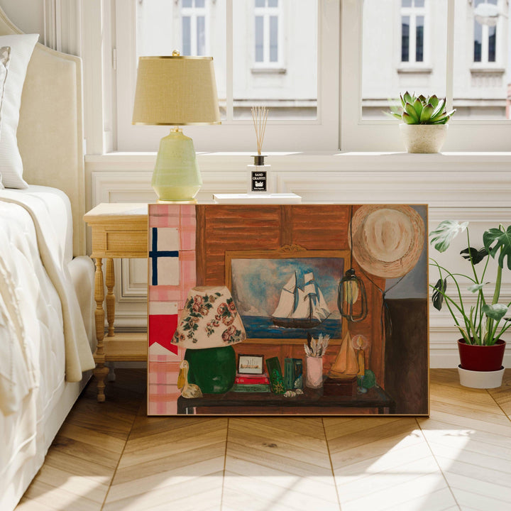 Retro Beach House Art Print