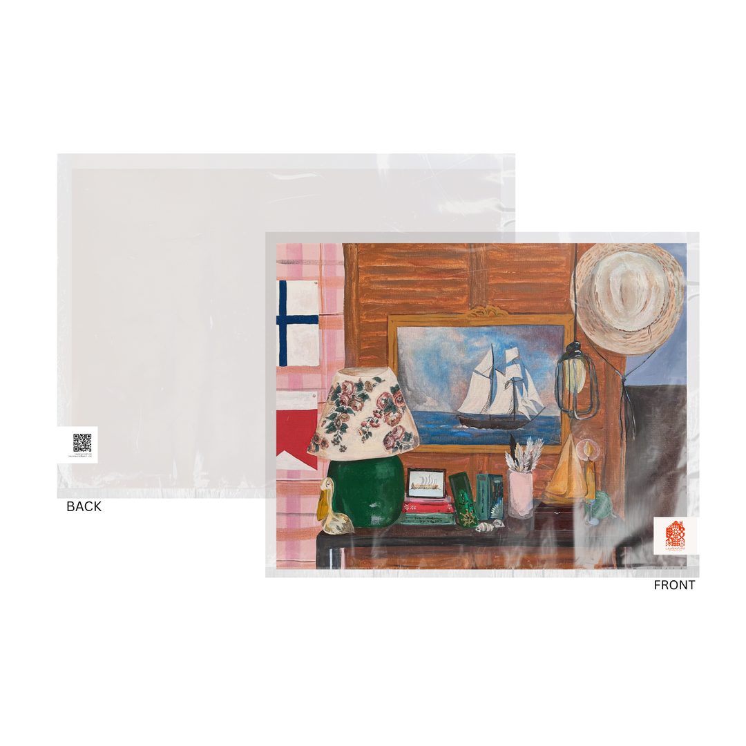 Retro Beach House Art Print