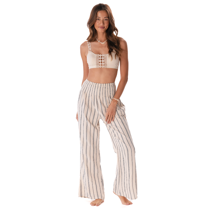 Sailor Stripe Cotton Wide Leg Pants