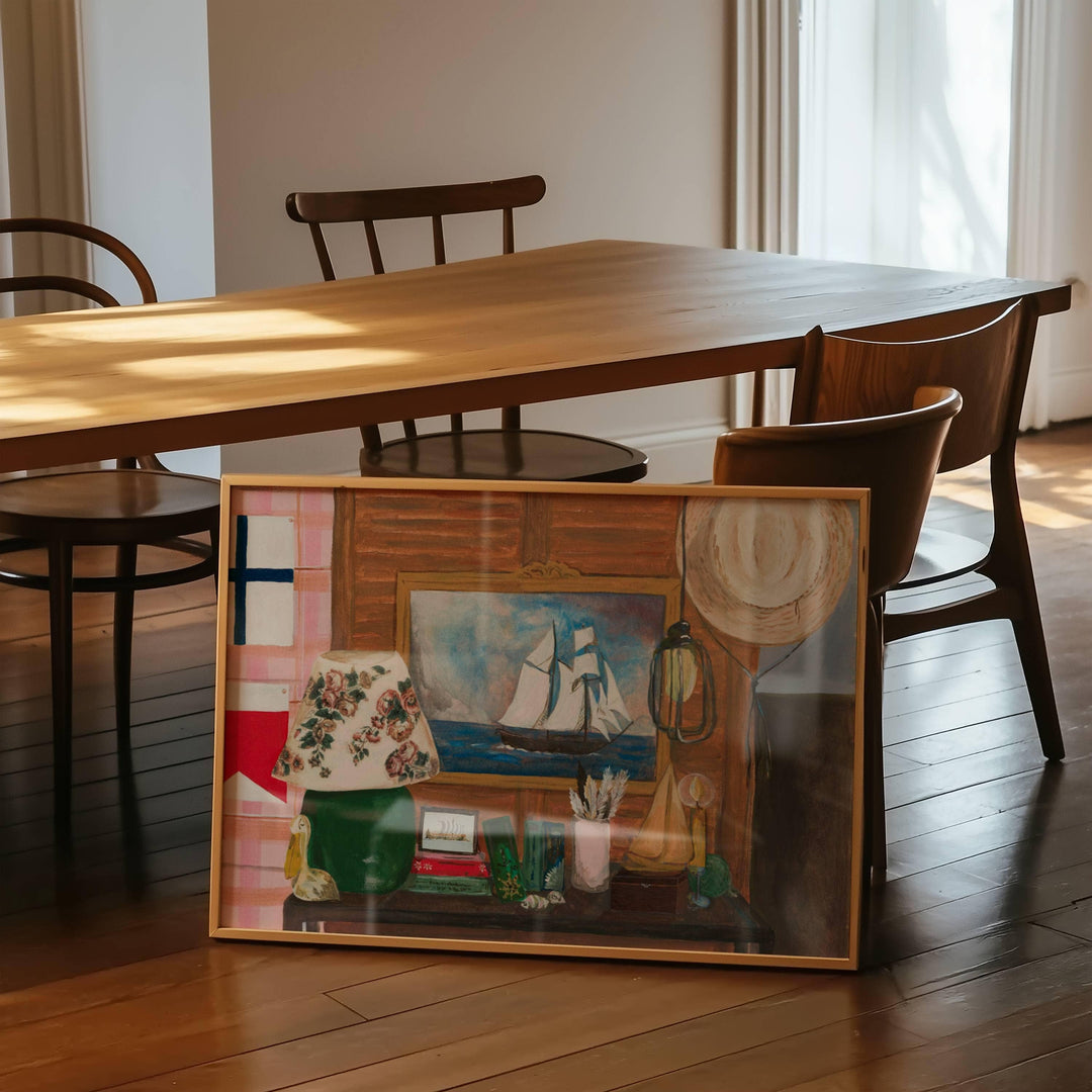 Retro Beach House Art Print