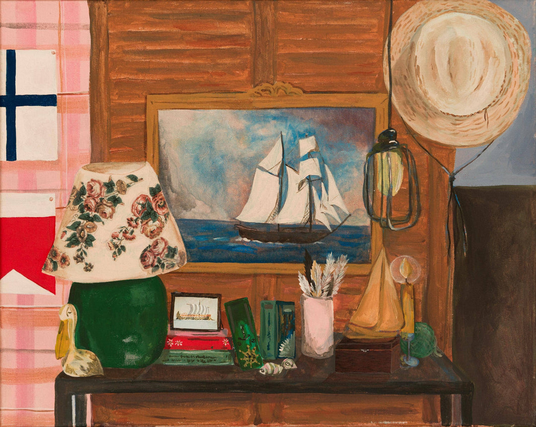 Retro Beach House Art Print
