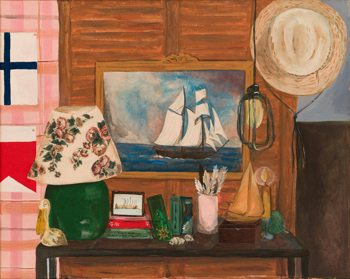 Retro Beach House Art Print