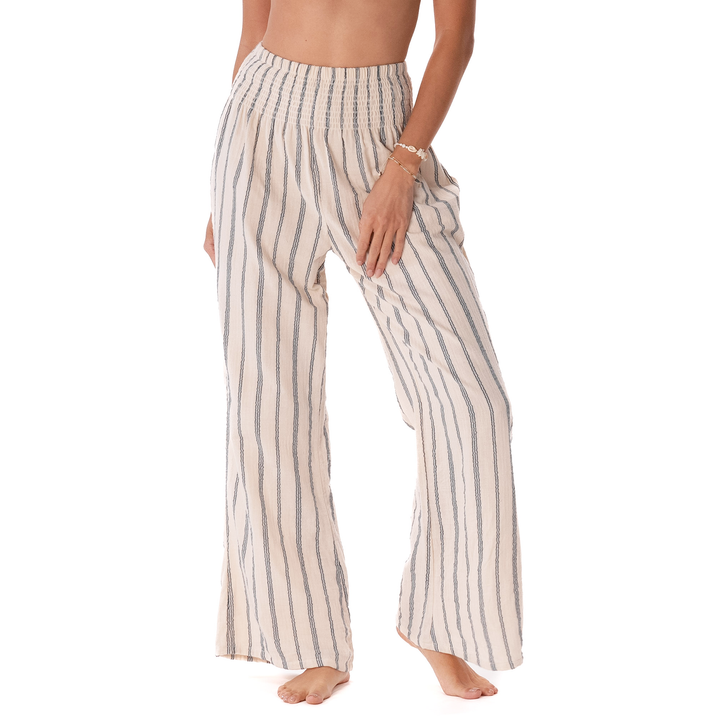 Sailor Stripe Cotton Wide Leg Pants