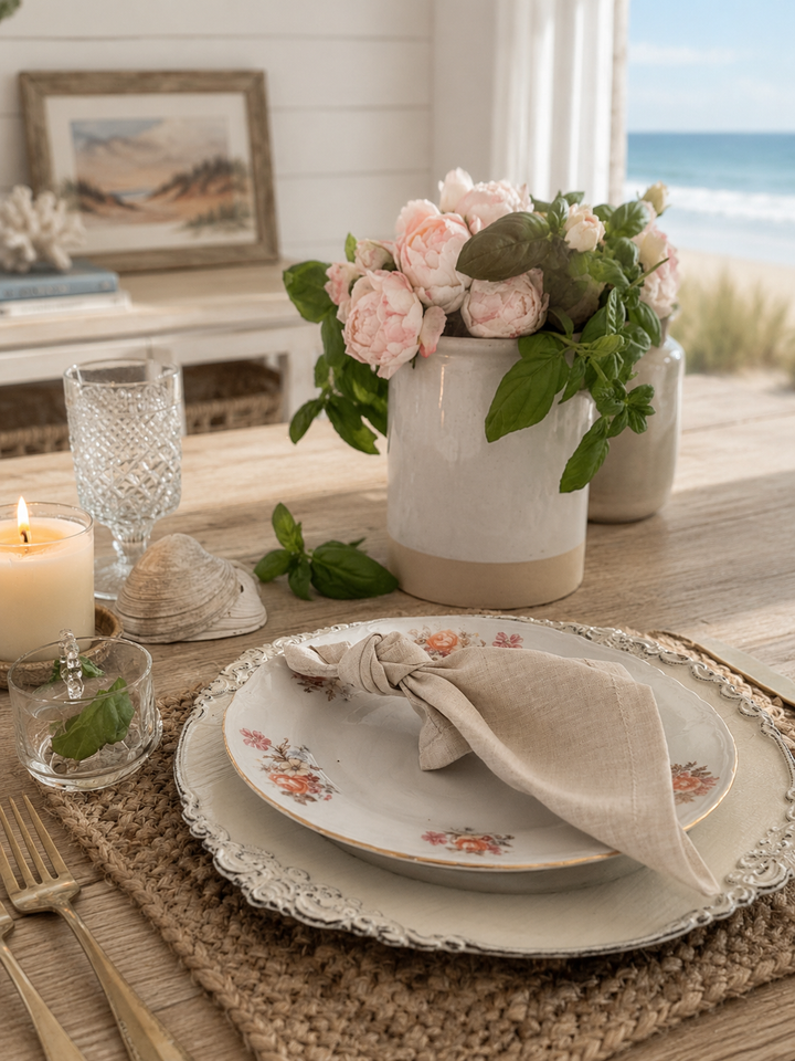 SIX BEAUTIFUL VINTAGE FLORAL PLATES